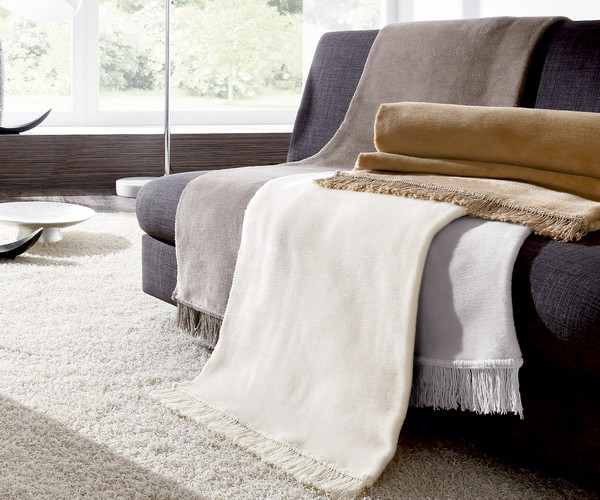 Cover Shop different Blanket 4 - - Cotton colors uni Sofa | Couchdecken.de The