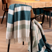 Biederlack XL uni cashmere plaid - Teal Charming
