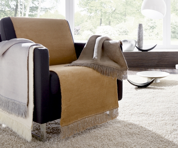 Uni 50 200 - cm Sesselschoner - Shop Sofa Doublepack Blanket Cotton | x - Biederlack The Couchdecken.de - Cover