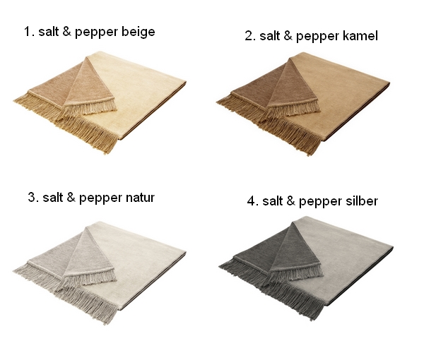 Cotton Cover - Salt & Pepper - 4 vers. Farben | Couchdecken.de - Wohndecken  Sofadecken Shop