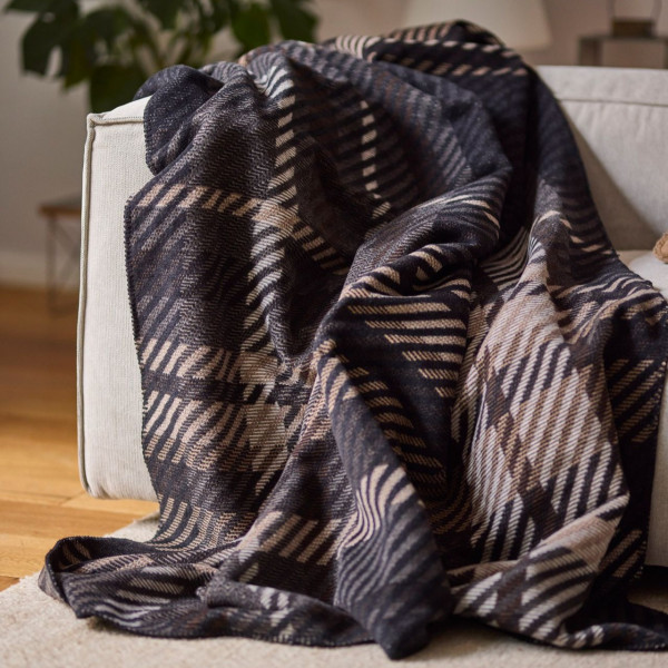 Biederlack blanket - Midnight Elegance