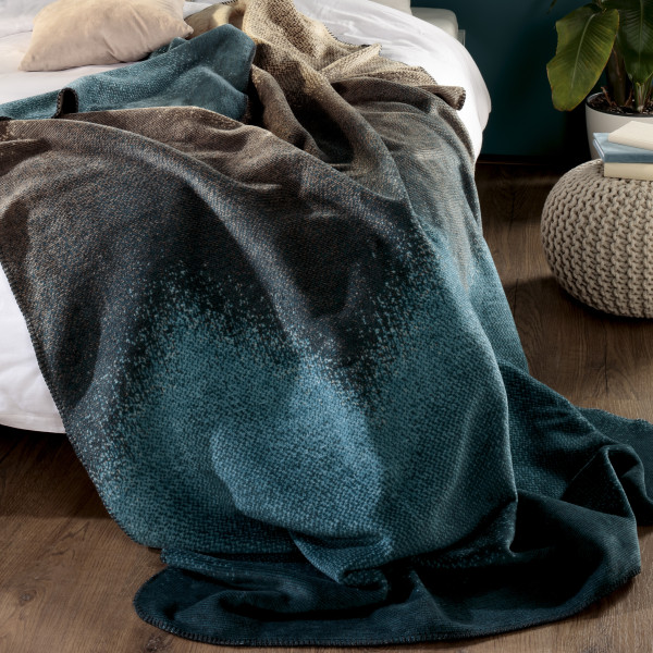 Biederlack Wohndecke - Blue Fade
