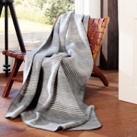 Biederlack XXL blanket - Lines grey 220x240cm