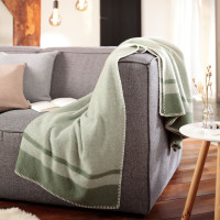 Biederlack Wolldecke aus recycelter Wolle - Stripe