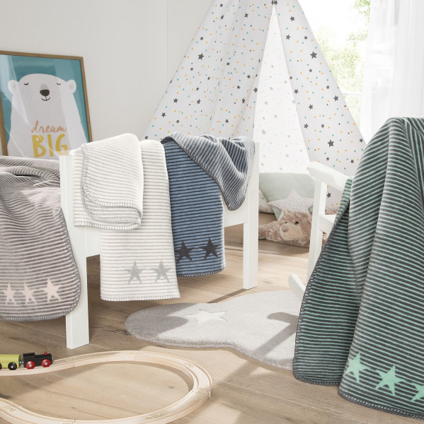 Ibena - Uni Babydecke - Lelu - 4 vers. Farben